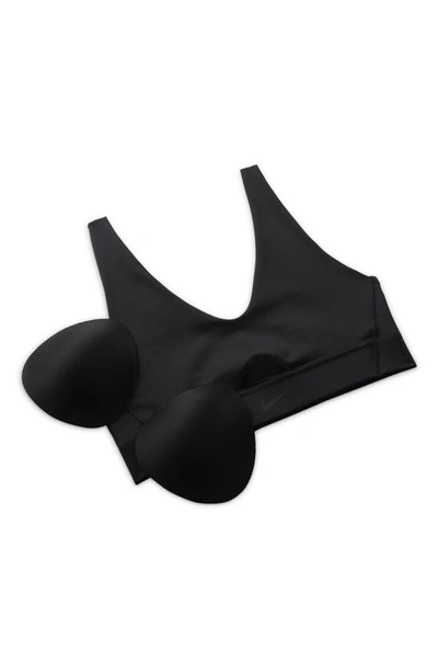 Shop Nike Dri-fit Indy Padded Strappy Cutout Medium Support Sports Bra In Black/ Dark Smoke Grey
