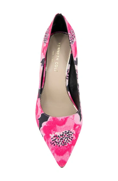 Shop Kenneth Cole Romi Pointed Toe Pump In Black/ Pink Satin