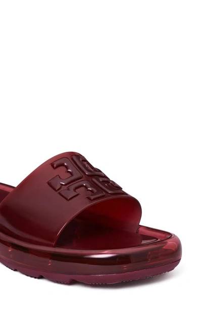 Shop Tory Burch Bubble Jelly Slide Sandal In Red/ Red