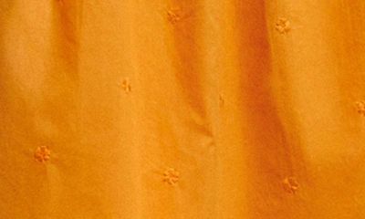 Shop Mango Floral Embroidered Sleeveless Cotton Dress In Orange