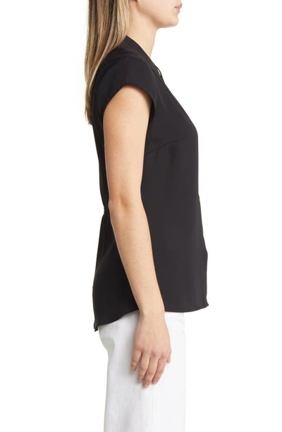 Nic + Zoe Day To Night Cap Sleeve Top In Black Onyx