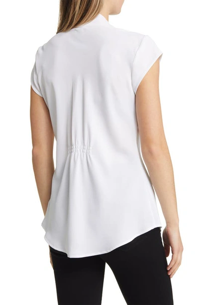 Nic + Zoe Day To Night Cap Sleeve Top In Paper White