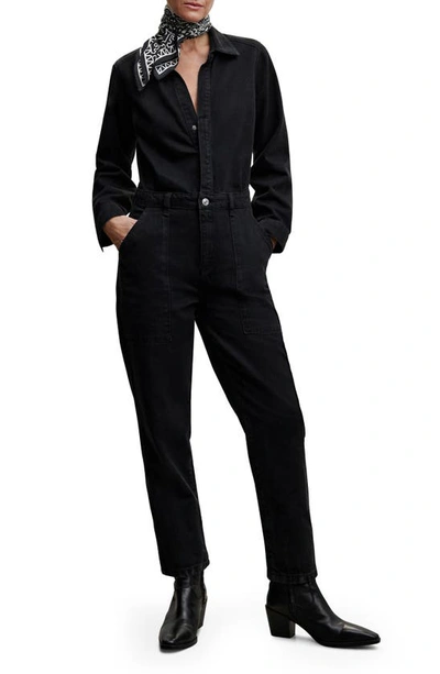 Mango One-piece Suit Black Denim | ModeSens