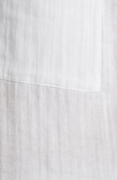 Shop Rails Cito Crinkle Short Sleeve Organic Cotton Shirt In True White