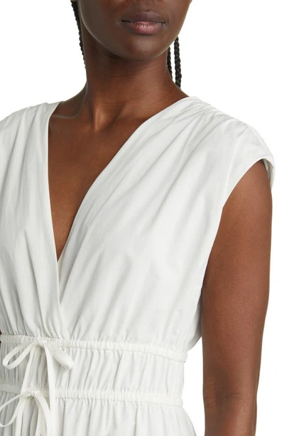 Shop Rails Lucia Tiered Cotton Blend Midi Dress In White