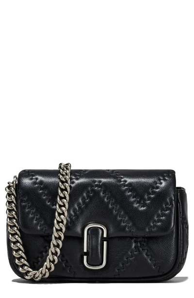 Marc Jacobs Mini The J Marc Quilted Leather Shoulder Bag In Black
