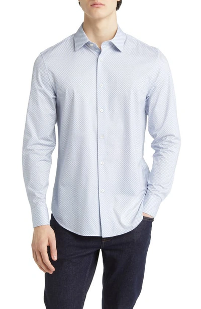 Shop Bugatchi Ooohcotton® Button-up Shirt In White/blue/sand