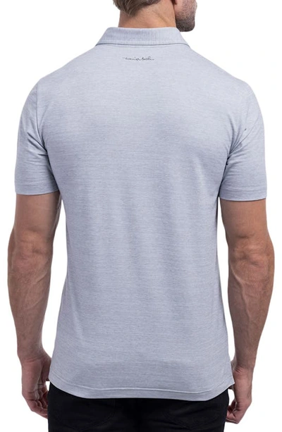 Travismathew The Heater Solid Short Sleeve Performance Polo In Heather Microchip