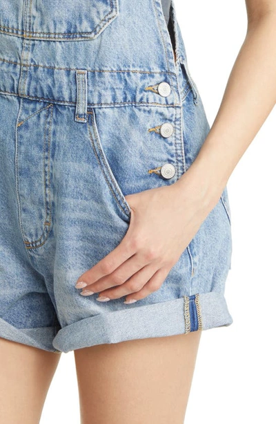 Free People Ziggy Cotton Denim Romper In Follow Your Heart