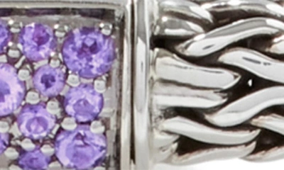 Shop John Hardy Classic Chain Reversible 6.5mm Bracelet In Purple