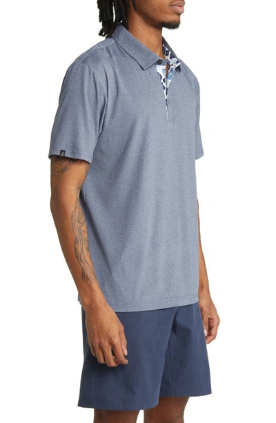 Shop Swannies James Solid Stretch Golf Polo In Navy Heather