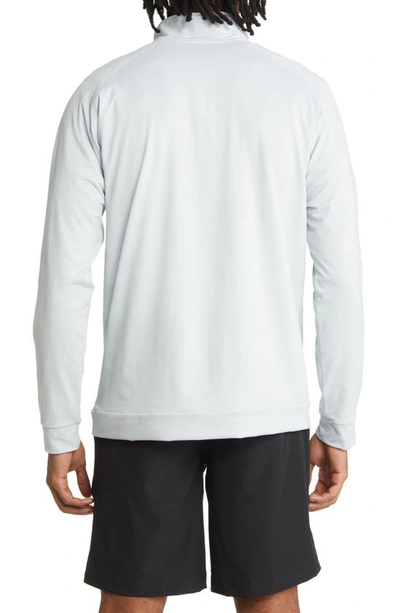 Swannies Graham Quarter Zip Golf Pullover In Fog Heather-navy