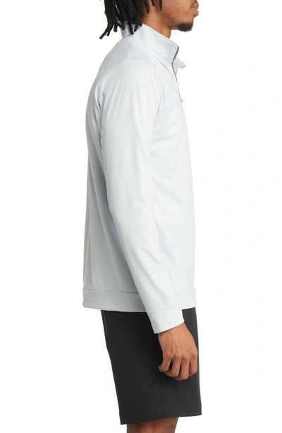 Swannies Graham Quarter Zip Golf Pullover In Fog Heather-navy