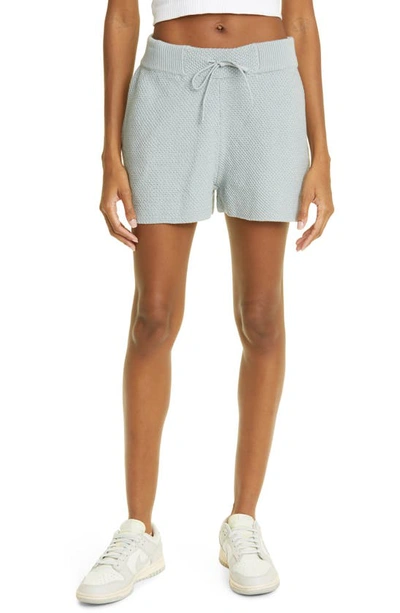 Shop Honor The Gift Cotton Knit Shorts In Blue