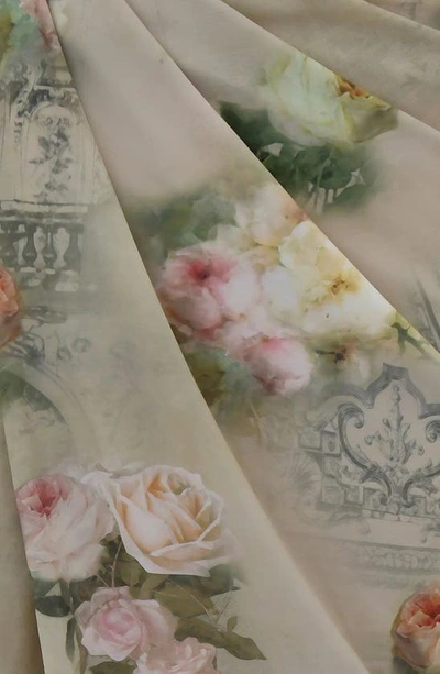 House Of Cb Gathered Side Vent Maxi Skirt In Print 2 Flower Cream