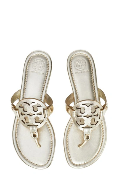 Tory Burch Miller Crystal Embellished Thong Sandals In Spark Gold