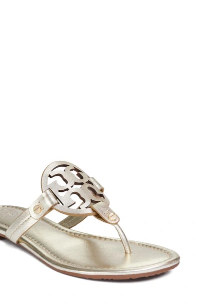 Tory Burch Miller Crystal Embellished Thong Sandals In Spark Gold