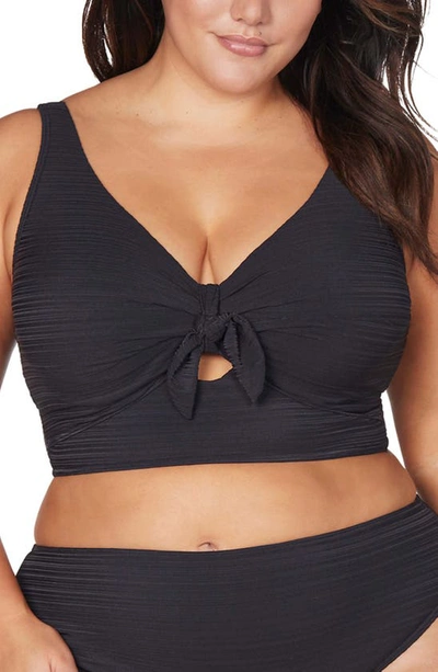 Shop Artesands Aria Cezanne D- & E-cup Bikini Top In Black