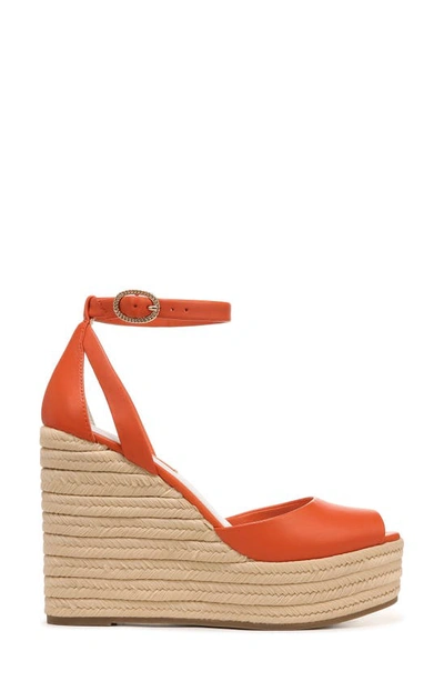 Shop Franco Sarto Paige Espadrille Platform Wedge Sandal In Orange