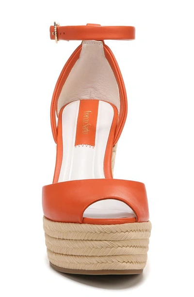 Shop Franco Sarto Paige Espadrille Platform Wedge Sandal In Orange