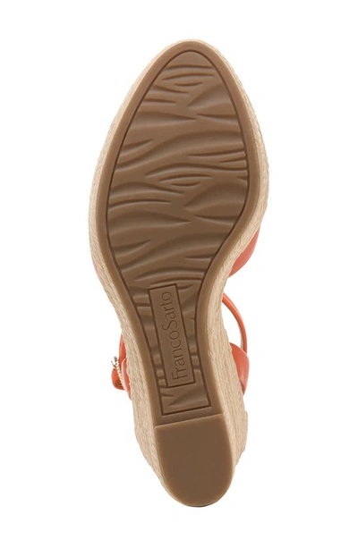 Shop Franco Sarto Paige Espadrille Platform Wedge Sandal In Orange