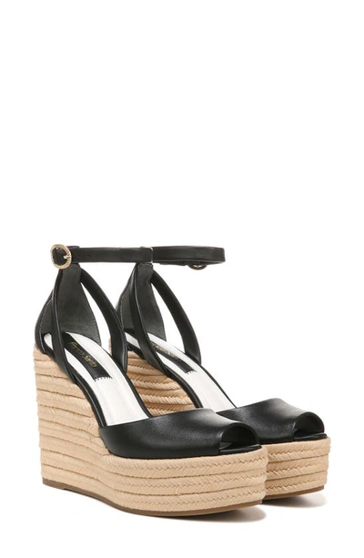 Shop Franco Sarto Paige Espadrille Platform Wedge Sandal In Black