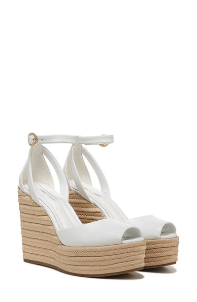Shop Franco Sarto Paige Espadrille Platform Wedge Sandal In White