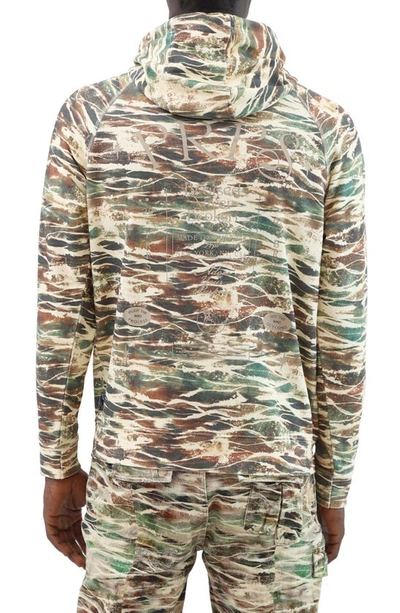 Shop Prps Drift Appliqué Tie Dye Cotton Graphic Hoodie In Camouflage