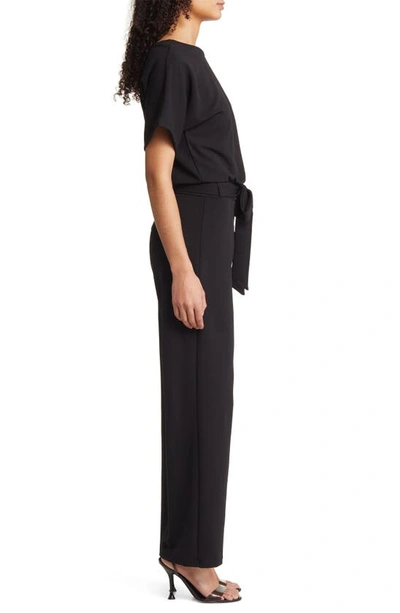 Shop Nikki Lund Alexandra Tie Waist Jumpsuit In Black