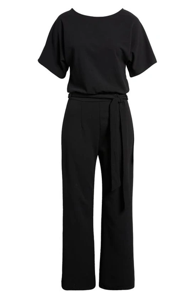 Shop Nikki Lund Alexandra Tie Waist Jumpsuit In Black