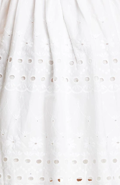 Shop Kate Spade Eyelet Fit & Flare Dress In Fresh White