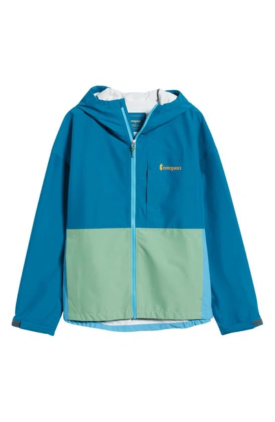 Shop Cotopaxi Cielo Water Repellent Hooded Rain Jacket In Blue