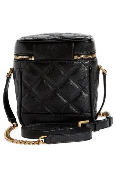 Shop Saint Laurent '80s Vanity Case Matelassé Leather Shoulder Bag In Nero