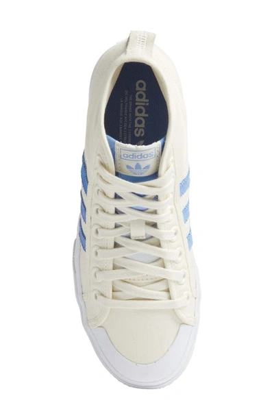 Shop Adidas Originals Nizza Mid Platform High Top Sneaker In White/ Blue / White