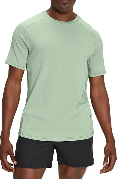On Focus Performance Running T-shirt In Moss