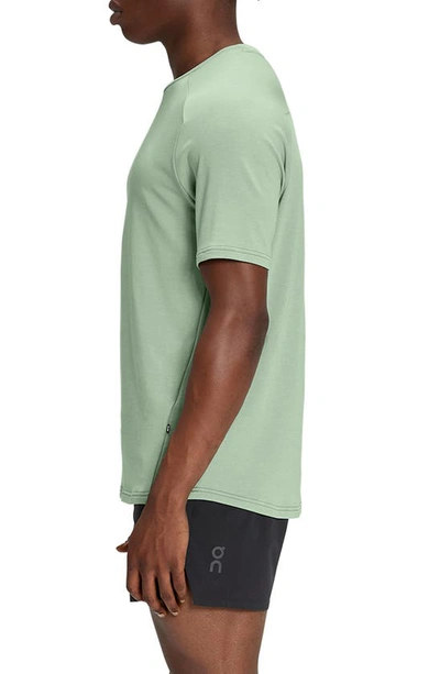 On Focus Performance Running T-shirt In Moss