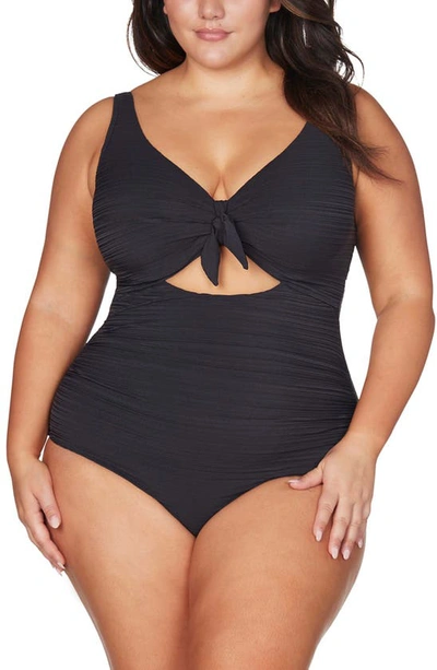 Shop Artesands Aria Cezanne One-piece Swimsuit In Black