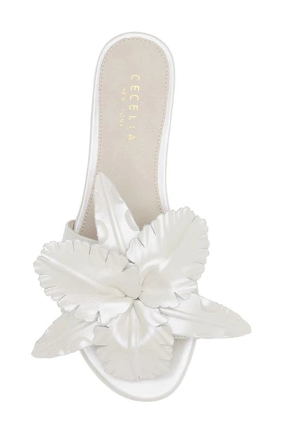 Shop Cecelia New York Lila Slide Sandal In Pearl White
