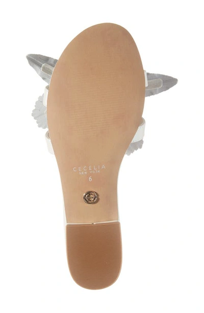 Shop Cecelia New York Lila Slide Sandal In Pearl White