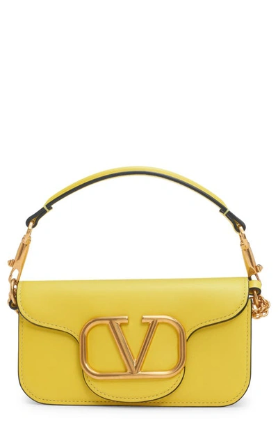 Valentino Garavani Vlogo Leather Shoulder Bag - Yellow - ShopStyle