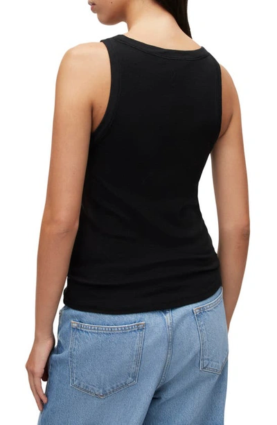 Allsaints Emelyn Tank In Jet Black In Black