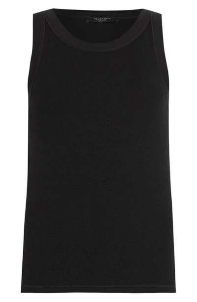 Allsaints Emelyn Tank In Jet Black In Black