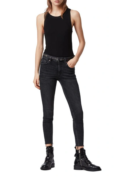 Allsaints Emelyn Tank In Jet Black In Black