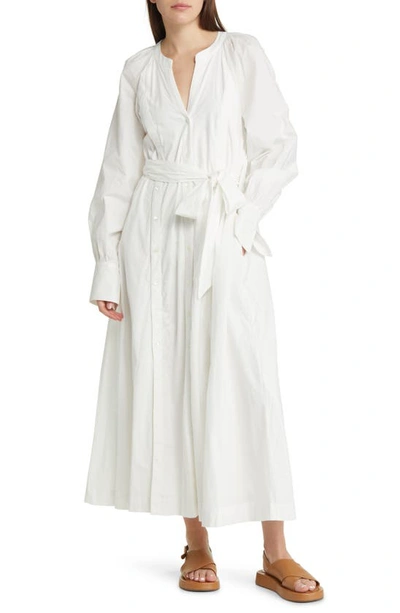Shop Free People Charlie Long Sleeve Shirtdress In White