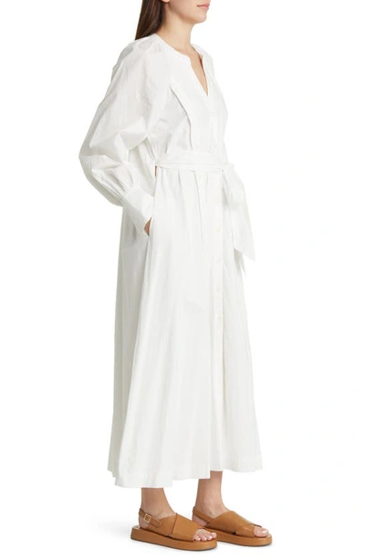 Shop Free People Charlie Long Sleeve Shirtdress In White