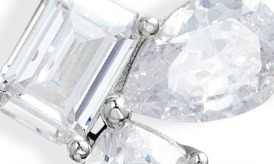 Shymi Cubic Zirconia 3-stone Pendant Necklace In Silver