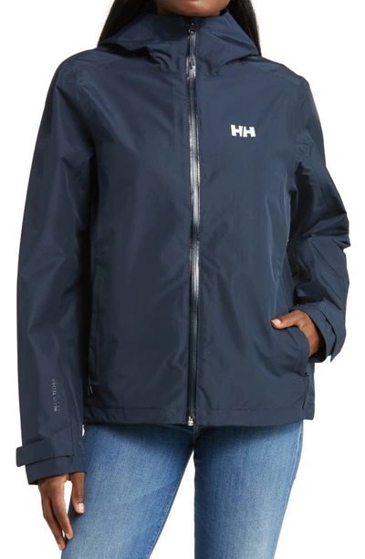 Shop Helly Hansen Ocean Bound Waterproof Jacket In Navy