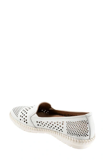 Shop Trotters Royal Perforated Loafer In White