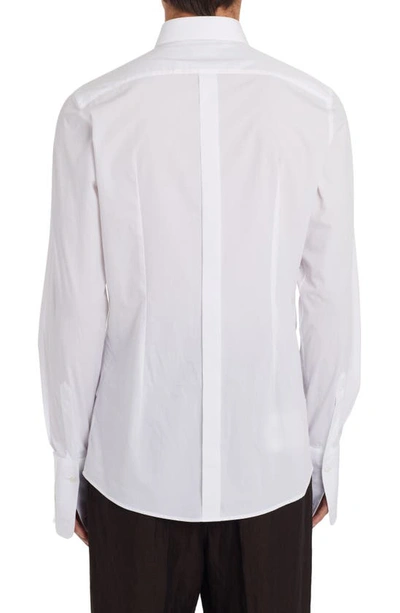 Shop Dolce & Gabbana Dolce&gabbana Cotton Poplin Tuxedo Shirt In White