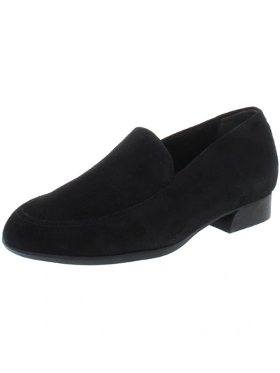 Shop Munro Harrison Womens Suede Slip On Loafers In Black